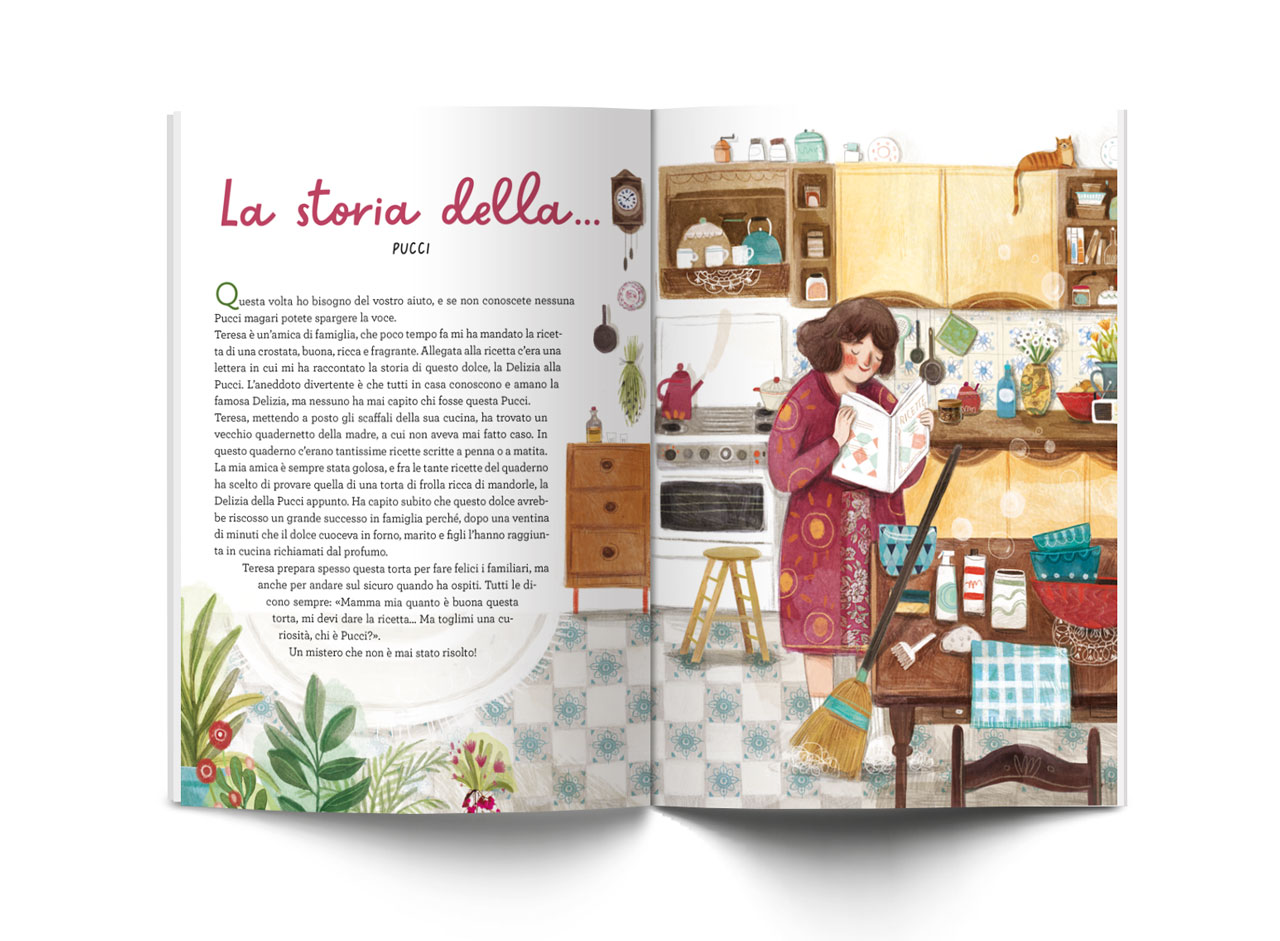 illustrazione realizzata per Benedetta Rossi di Fatto in casa per voi, "La nostra cucina", Mondadori