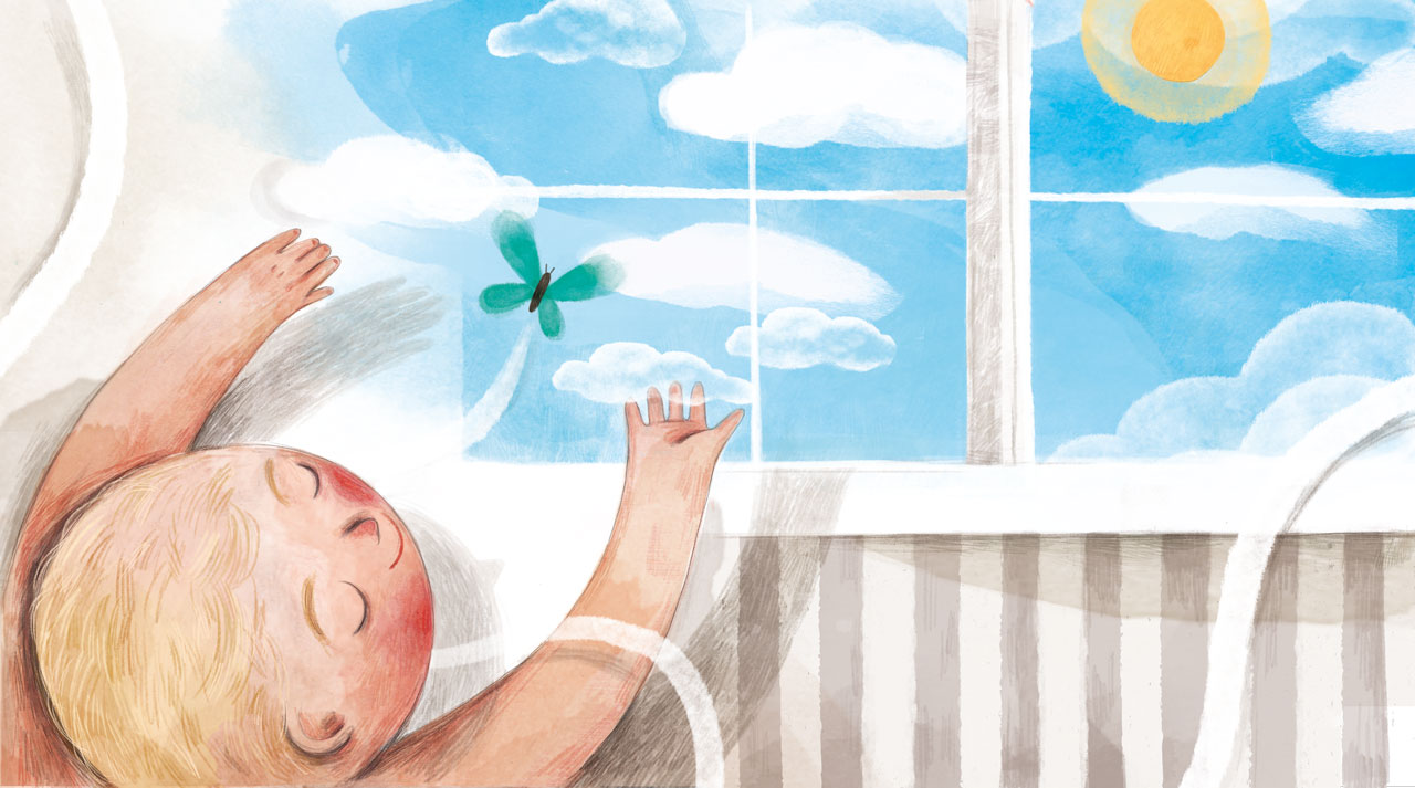 Illustrazione realizzata per gli interni del libro le mie mani sono le tue ali, scritto da Alberto Pellai<br />
